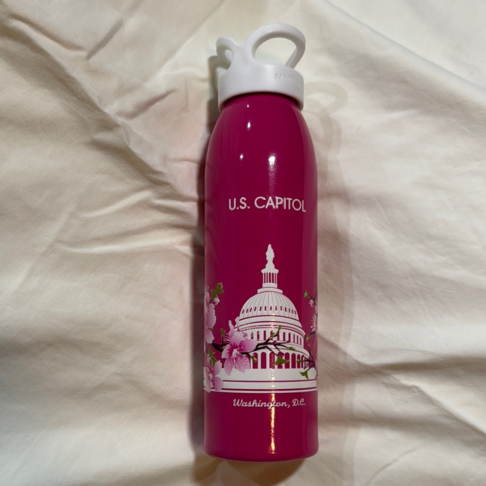 Pink U.S. Capitol Water Bottle - NEW